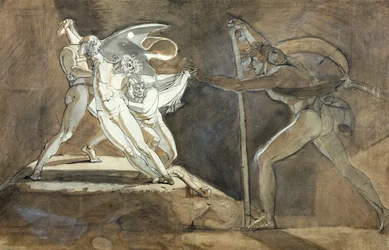 Edgar, der Wahnsinn vortäuscht, nähert sich König Lear (recto) 1772